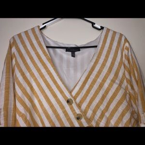 Yellow and Ivory striped dress